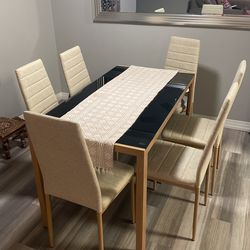 Dining Table Set 6 Chairs