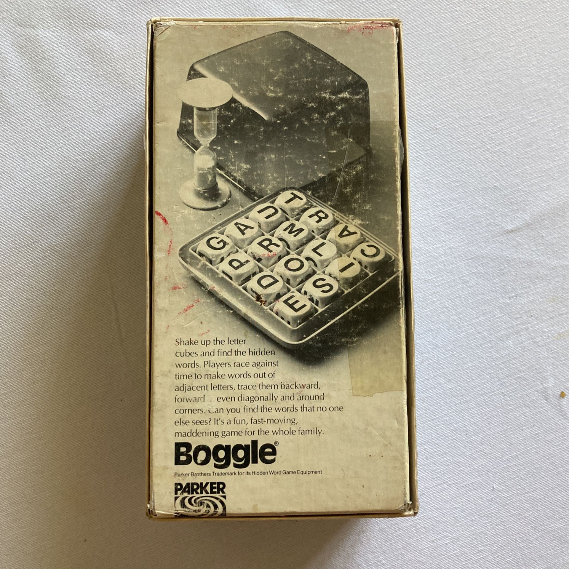 Vintage 1976 BOGGLE Word Game Complete Parker Brothers Classic Hidden Word Game