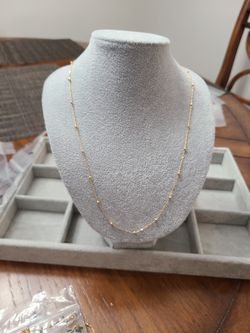 Cadena, Chapeada En Oro 