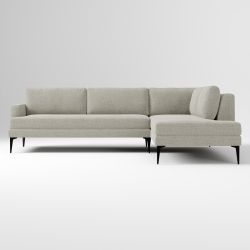 West Elm Couch And Ottoman: Andes 2-Piece Bumper Chaise Sectional (90"–105")
