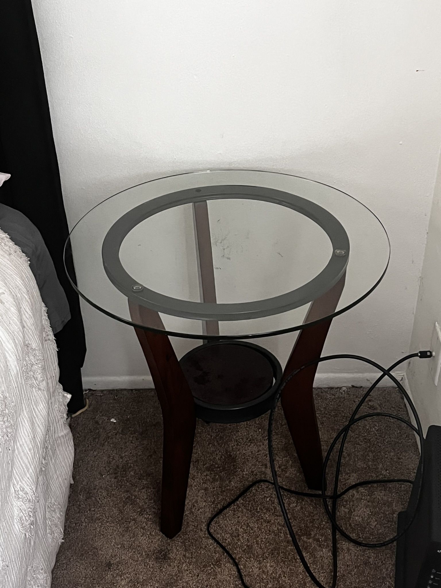 2 glass table