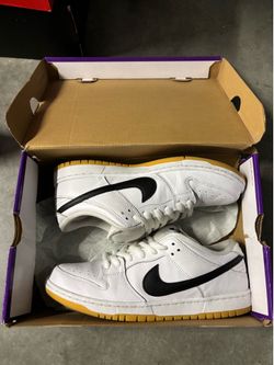 Nike SB Dunk Low Pro - White Gum Blk size 10.5 Mens