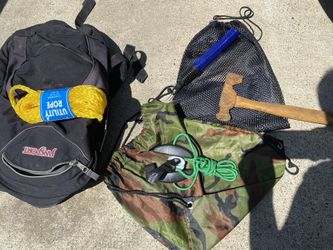 Gears , Camping 7 Item’s 🪓 Axe+ Bag Pack +Rope++