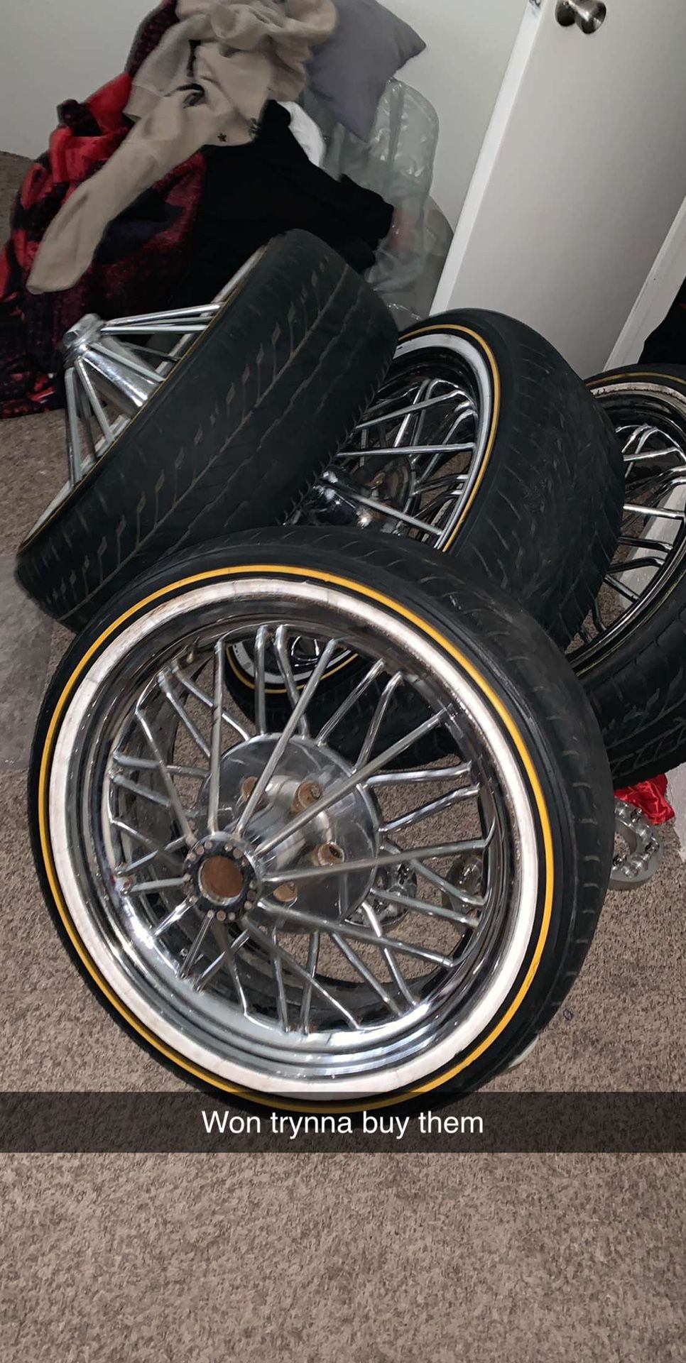 84’s swangas 20 inch with 2 new tires plus adapters