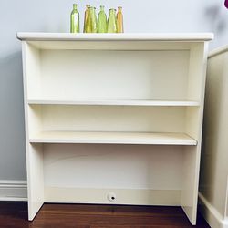 White Glazed Shelf Or Hutch/ Bookcase 