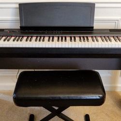 Yamaha P105 KEYBOARD + WOOD STAND + BENCH SEAT + Upgraded SUSTAIN PEDAL 