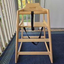 VEVOR Wooden High Chair for Babies & Toddlers