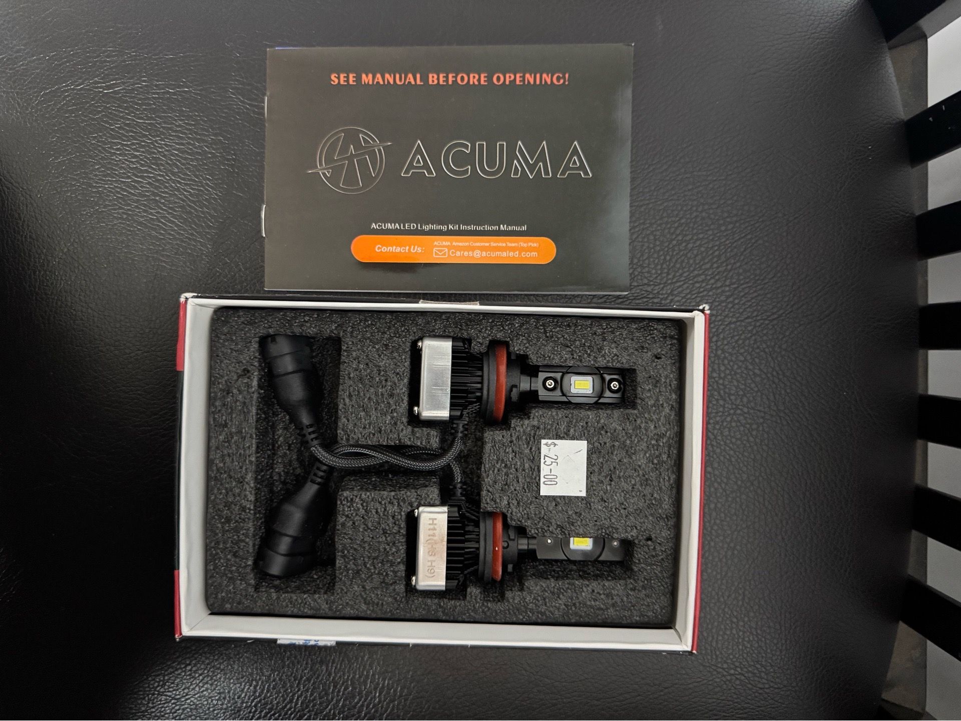 Acuma LED Headlight Bulbs 10000LM 6000K Cool White | H11/H8/H9 Conversion Kit $25
