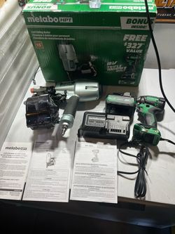 Metabo HPT Coil Siding Nailer Bundle with Impact Driver
