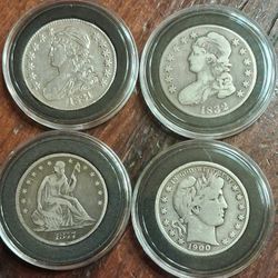 Old US Silver Half Dollar Coins