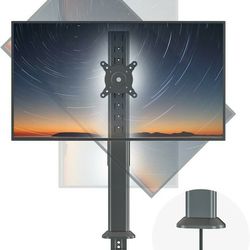 HEMUDU Single Tall Desk Monitor Arm Mount Stand Fit for 27 inch to 42 inch Flat Curved Computer Screen with Swivel, Height Adjustable, Rotation,Holds 