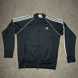 Adidas Classic White and Black Tracksuit Sweater size Large. 