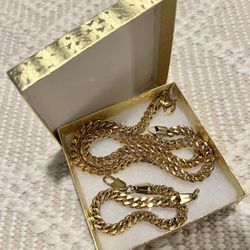 Necklace And Bracelet Set GP Stainless Steel