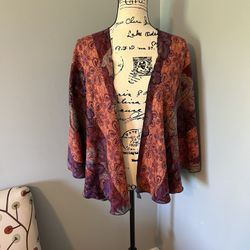 NWOT Flower/Paisley Print Wrap, One Size