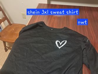 SHEIN 3XL Black Heart Graphic Sweatshirt