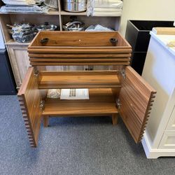Mid-Century 30 in. Freestanding Bathroom Cabinet(Sink Basin Not Included)