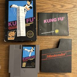 Kung Fu Nintendo NES Black Box Video Game Cartridge W/Manual And Receipt
