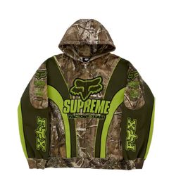 Supreme Fox Racing Zip Up Hooded Sweater Realtree Camo