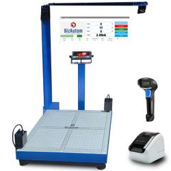 BizAutom BA-DWS2424 Laser Dimensional Scale 500×0.1lb Cap. with Camera, Scanner, Printer & Software