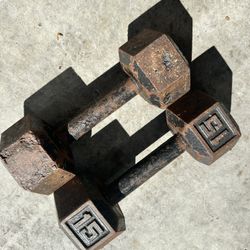 15-lb. Cast Iron Dumbbells