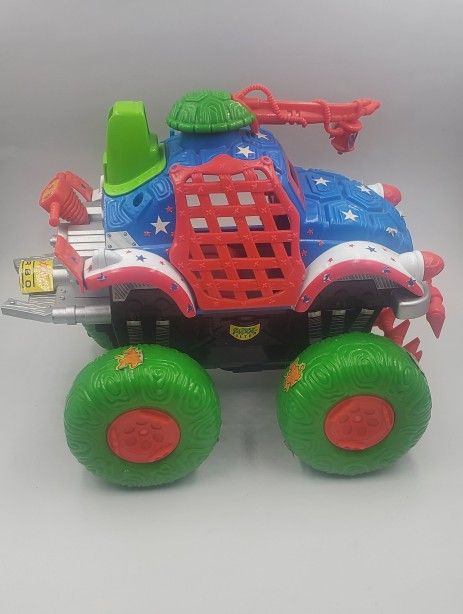 Ninja Turtles TMNT 1991 4X4 Shell Top Dune Buggy Truck Vehicle Car Incomplete