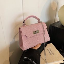 High-end texture lightweight bag women‘s 2024 new trend fashion shoulder bag foreign style handbag Kelly cross-body bag