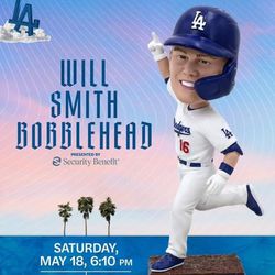 4 TICKETS - DODGERS VS REDS - SAT - 5/18- WILL SMITH BOBBLEHEAD 