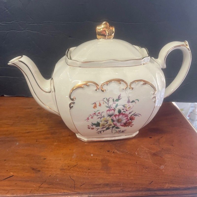 Antique English Floral Tea Pot