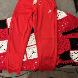 Red Nike Joggers Size Medium