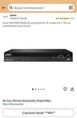 Loret de 16 canales de 3 TB con conectividad Lorex Cloud