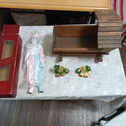 Porcelain Doll And Crib