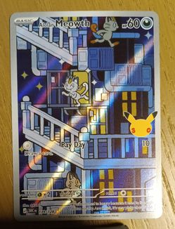 Alolan Meowth 139/128 Holo Rare Pokémon Card