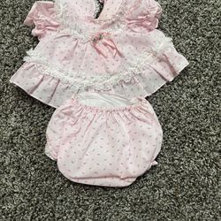 Vintage Baby Girl Outfit 