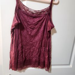 Silky burgundy tank top