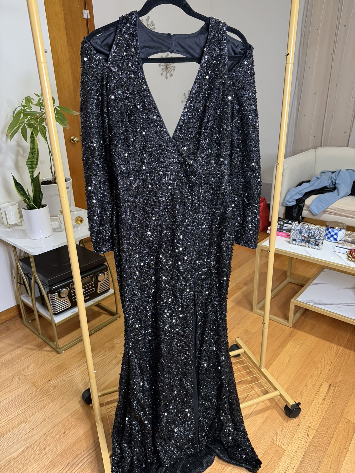 Sequin Black Formal Dress