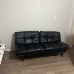 Black Leather Futon