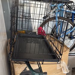 small dog cage. 