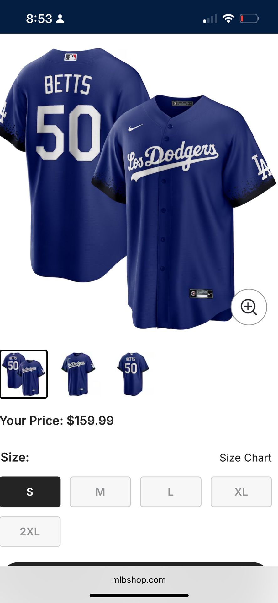 Dodger Mookie Betts jersey