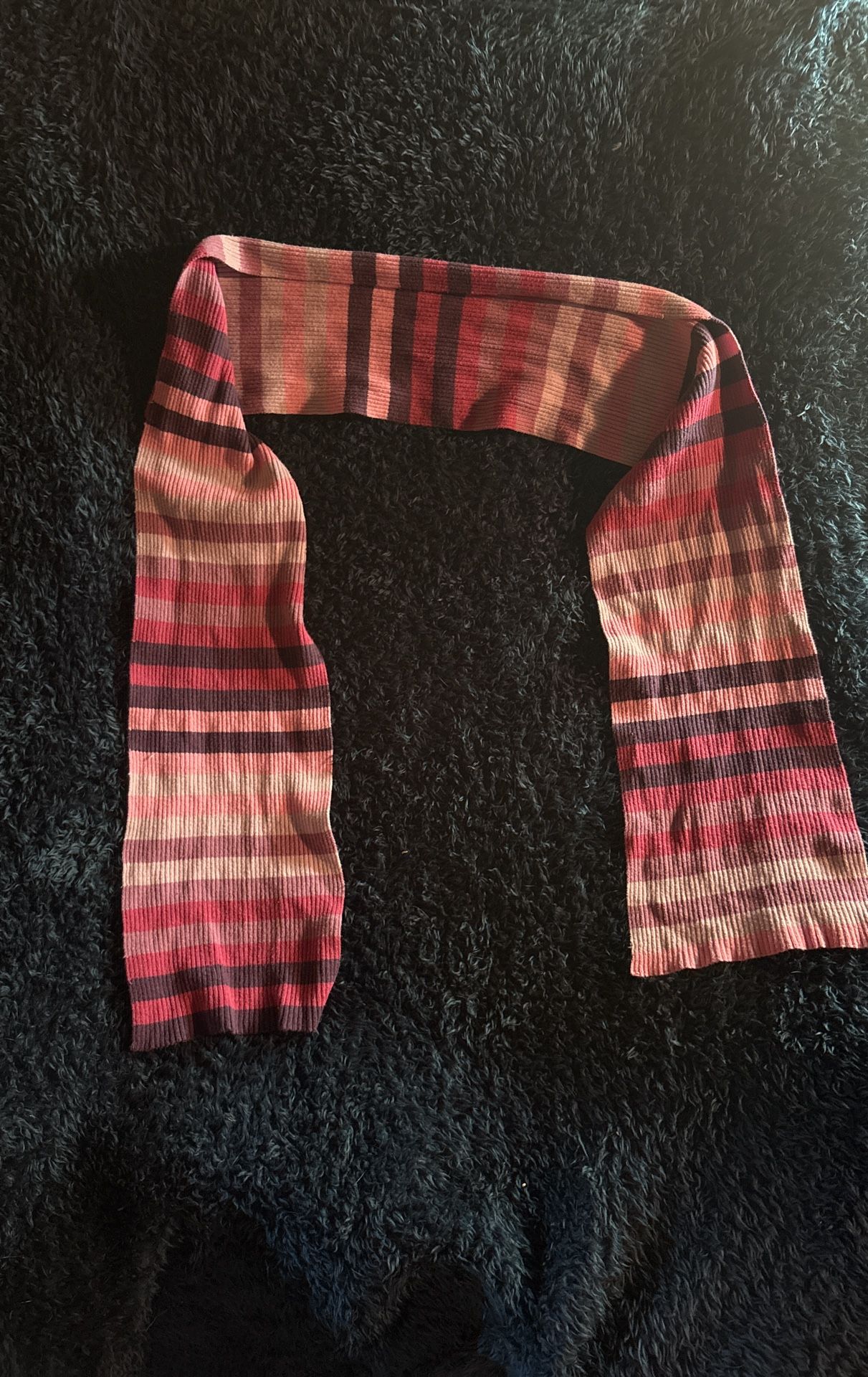 Pink Multi Color Bouncy Material Scarf 