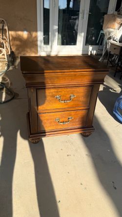 Real wood nightstand