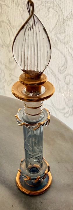 Hand-blown Egyptian glass perfume bottle