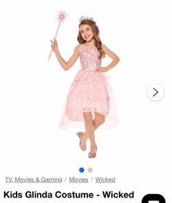 Girls Glinda Costume Dress Wicked