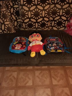Ryan's World Back Pack/ Plush Toy. Mikey Mouse Backpack
