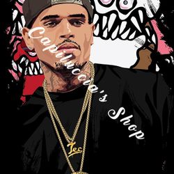 Chris Brown artwork wall decor poster