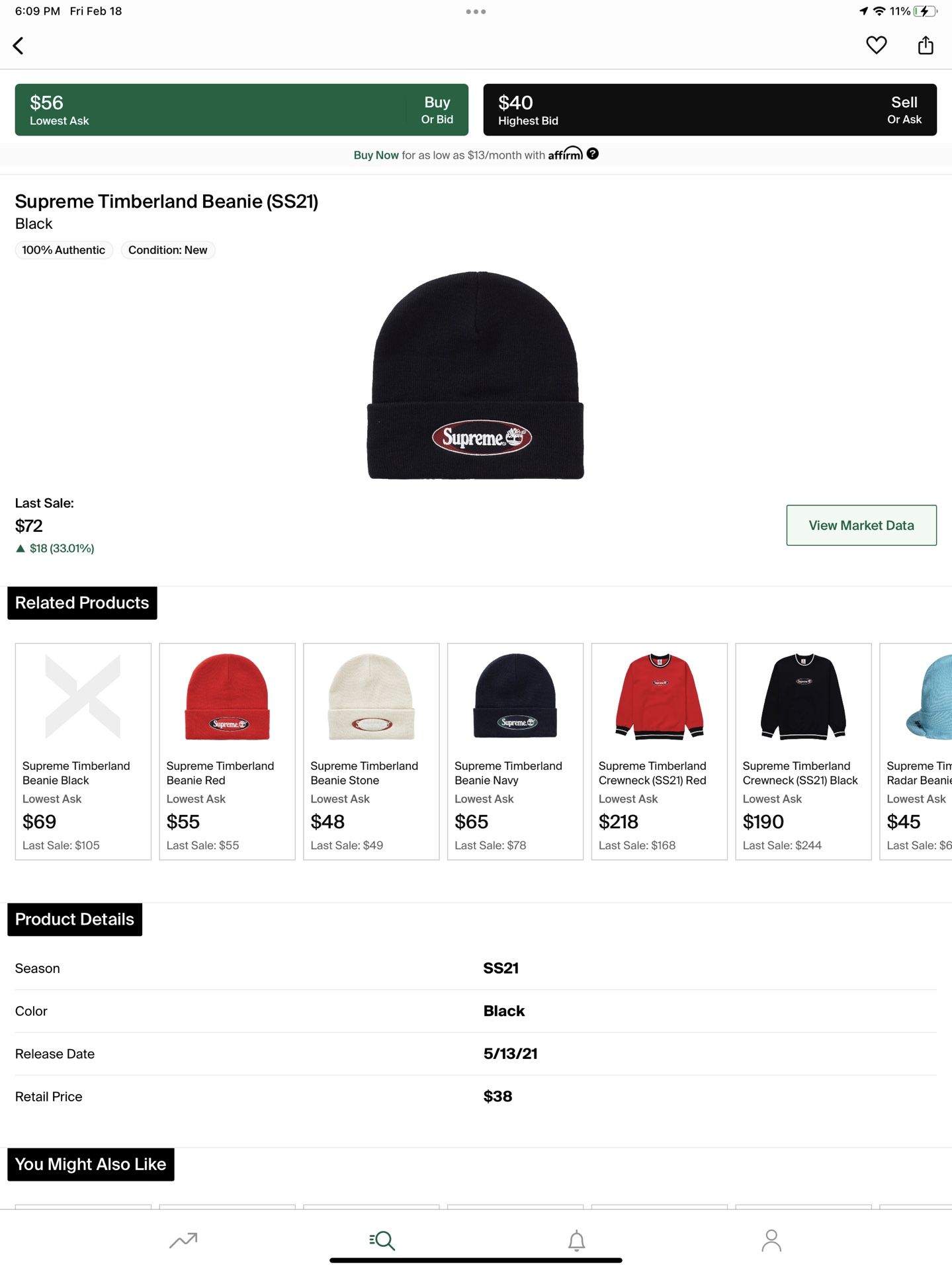 Supreme®/Timberland® Beanie