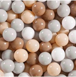 Balls for Ball Pit - Plastic Ball for Toddlers 1-3, Baby Kids Ball Pool Decoration 500 (Grey+Coffee+ Beige+White, 500 Balls)