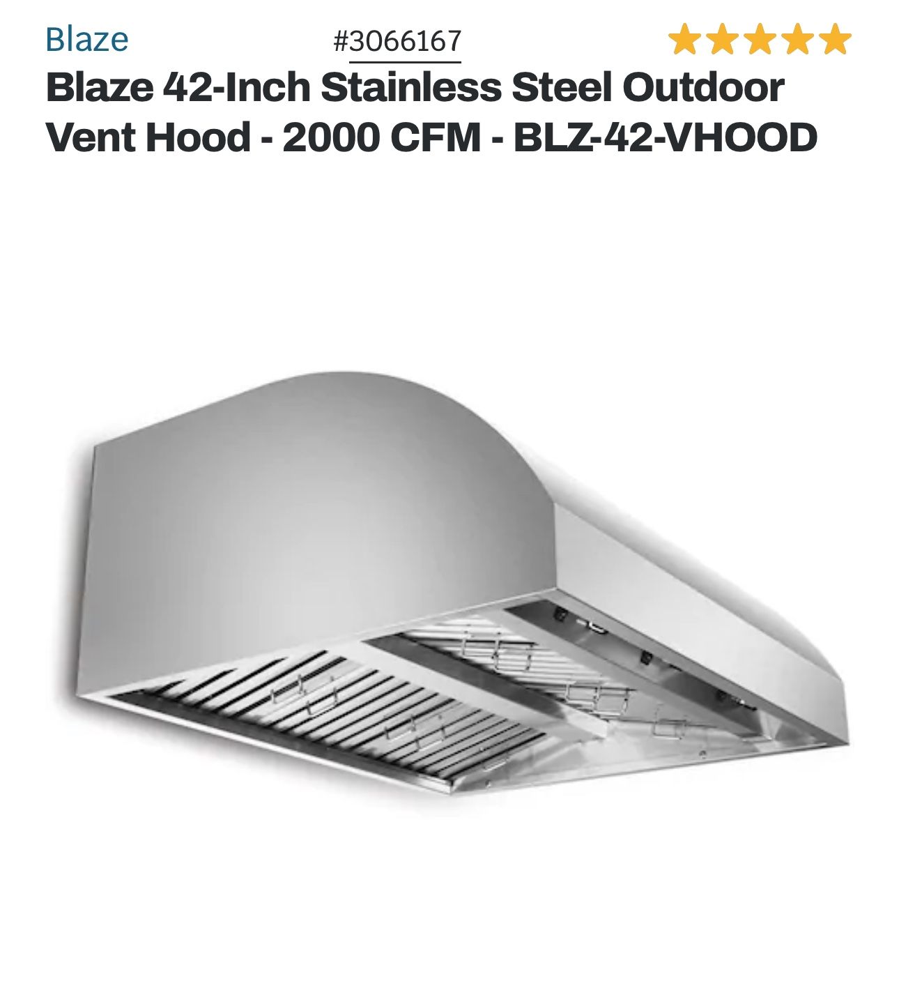 Outdoor Kitchen Vent Hood