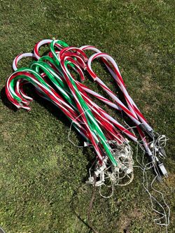 32” Lighted Christmas Candy Cane Path Lights