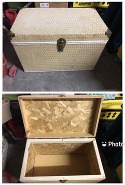 Vintage Storage Trunk Chest 16” wide x 28.5” long x 19.5” high