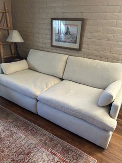 White cloth couch